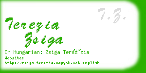 terezia zsiga business card